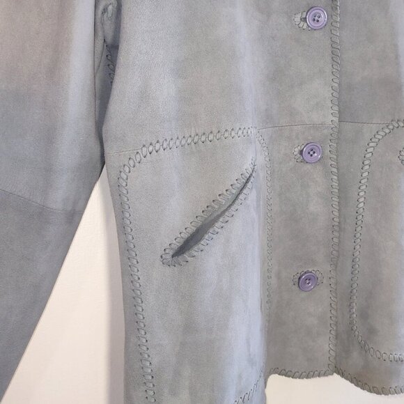 Sundance Women's Suede Boho Jacket Sage Green Size 6 Western Rodeo Cowgirl Chic - Picture 5 of 11